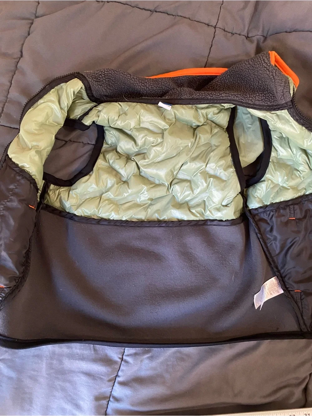 Old Navy Kids Hooded Sherpa Puffer Vest Sz S 6-7